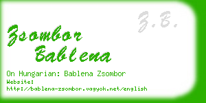 zsombor bablena business card